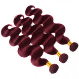 Body Wave #Burgundy Virgin Human Hair Bundle