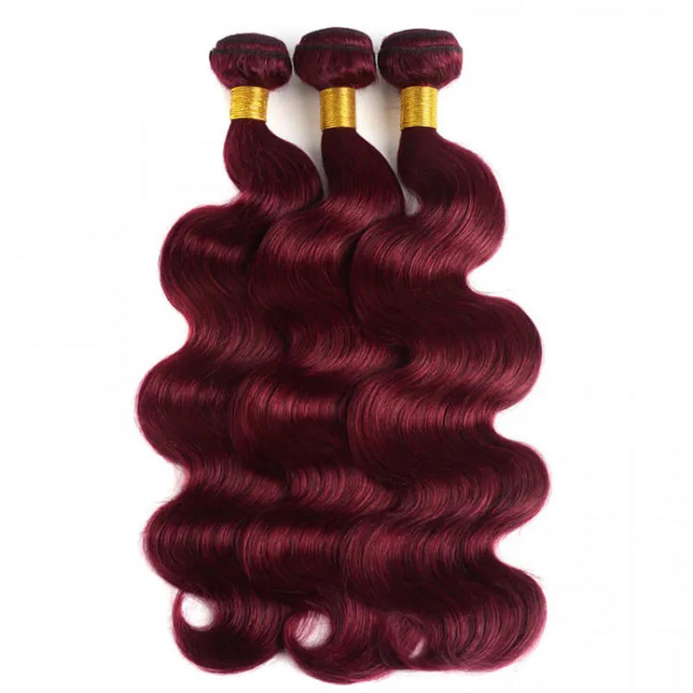 Body Wave #Burgundy Virgin Human Hair Bundle