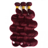 Body Wave #Burgundy Virgin Human Hair Bundle