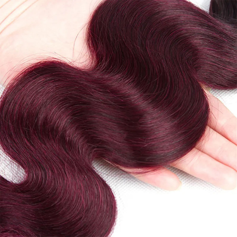 Body Wave #Burgundy Virgin Human Hair Bundle