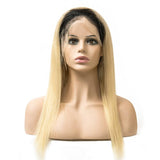 #613 #1B/613  Wig Straight Human Hair Full Lace Wig Frontal Lace Wig