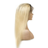 #613 #1B/613  Wig Straight Human Hair Full Lace Wig Frontal Lace Wig