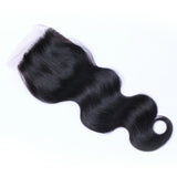 Body Wave Virgin Human Hair Natural Black Closure 4*4