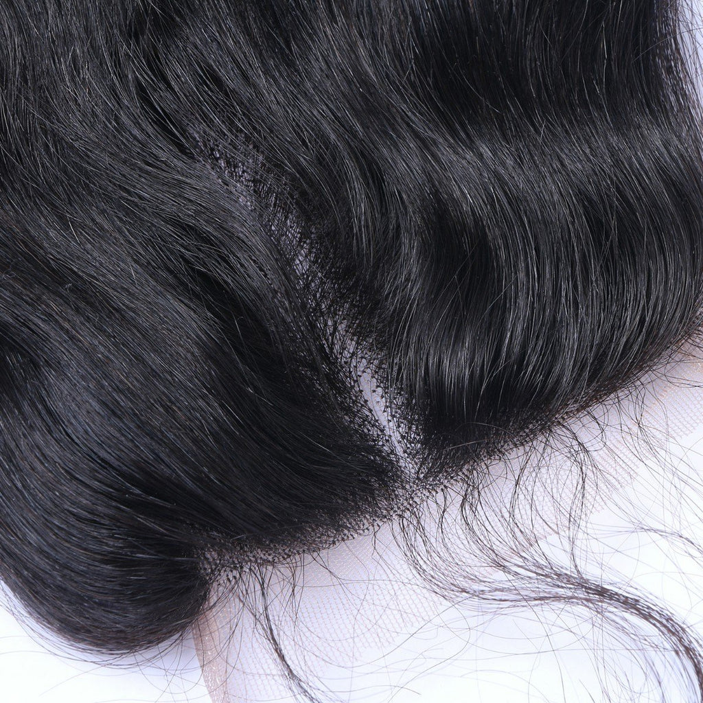 Body Wave Virgin Human Hair Natural Black Closure 4*4