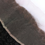 Kinky Curly Virgin Human Hair Natural Black Frontal 13*4