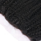 Kinky Curly Virgin Human Hair Natural Black Frontal 13*4