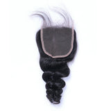 Loose Wave Virgin Human Hair Natural Black Closure 4*4