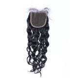 Natural Curly Virgin Human Hair Natural Black Closure 4*4