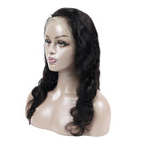Body Wave Human Hair Full Lace Wig 13x6 Frontal Lace Wig Naturlal Black #1B