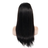 Straight Human Hair Full Lace Wig 13x6 Frontal Lace Wig Naturlal Black #1B
