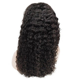 Water Wave Human Hair Full Lace Wig 13x6 Frontal Lace Wig Naturlal Black #1B