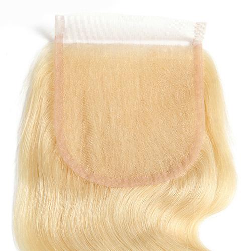 #613 Body Wave Closure Human Hair Blonde Closure 4*4