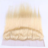 #613 Straight Frontal Human Hair Blonde Frontal 13*4