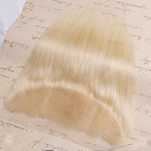 #613 Straight Frontal Human Hair Blonde Frontal 13*4