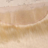 #613 Straight Frontal Human Hair Blonde Frontal 13*4