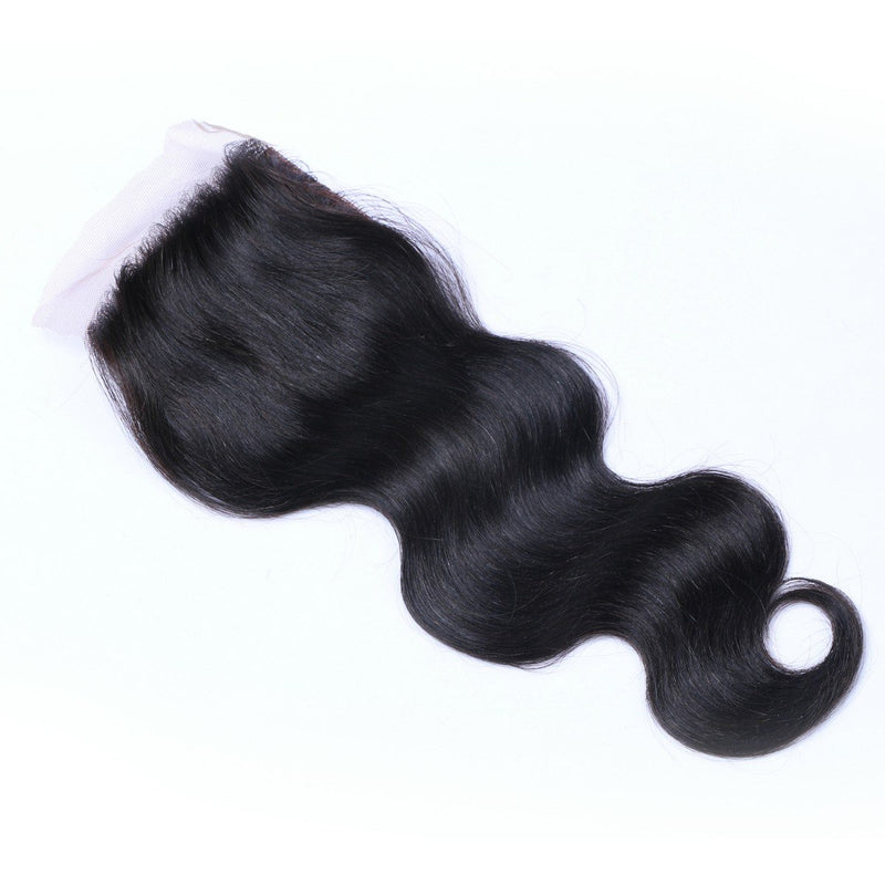 Body Wave Virgin Human Hair Natural Black Closure 4*4