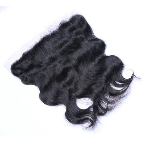 Body Wave Virgin Human Hair Natural Black Frontal 13*4
