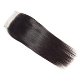 Straight Virgin Human Hair Natural Black Closure 4*4