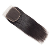 Straight Virgin Human Hair Natural Black Closure 4*4