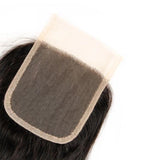 Straight Virgin Human Hair Natural Black Closure 4*4