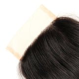 Straight Virgin Human Hair Natural Black Closure 4*4