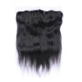 Straight Virgin Human Hair Natural Black Frontal 13*4