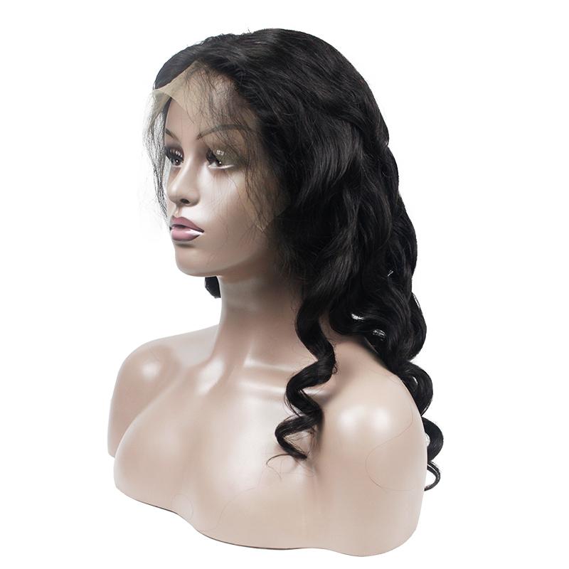 Loose Wave Human Hair Full Lace Wig 13x6 Frontal Lace Wig Naturlal Black #1B