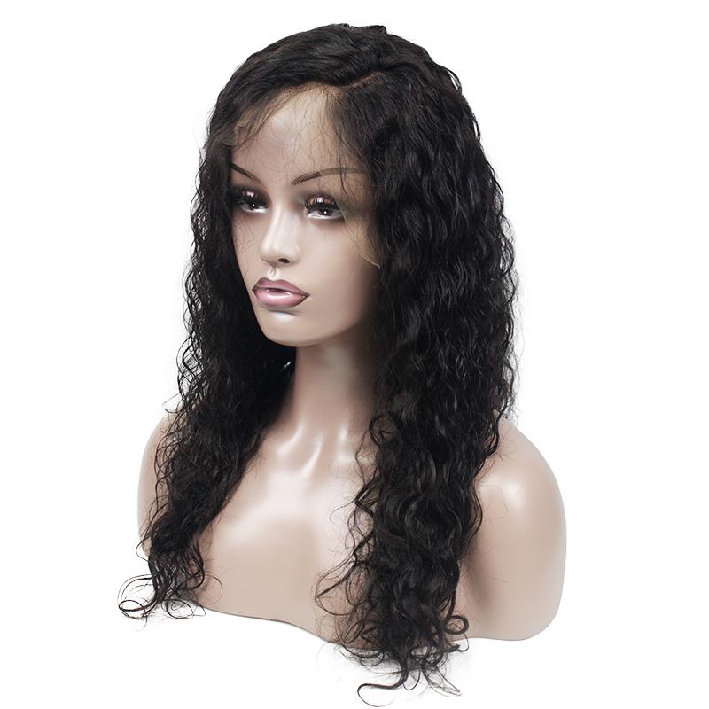 Natural Wave Human Hair Full Lace Wig 13x6 Frontal Lace Wig Naturlal Black #1B