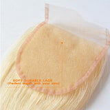 #613 Straight Closure Human Hair Blonde Closure 4*4