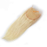 #613 Straight Closure Human Hair Blonde Closure 4*4