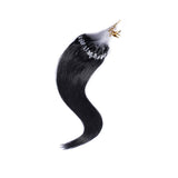 Straight Virgin Human Hair Natural Black MicroLinks